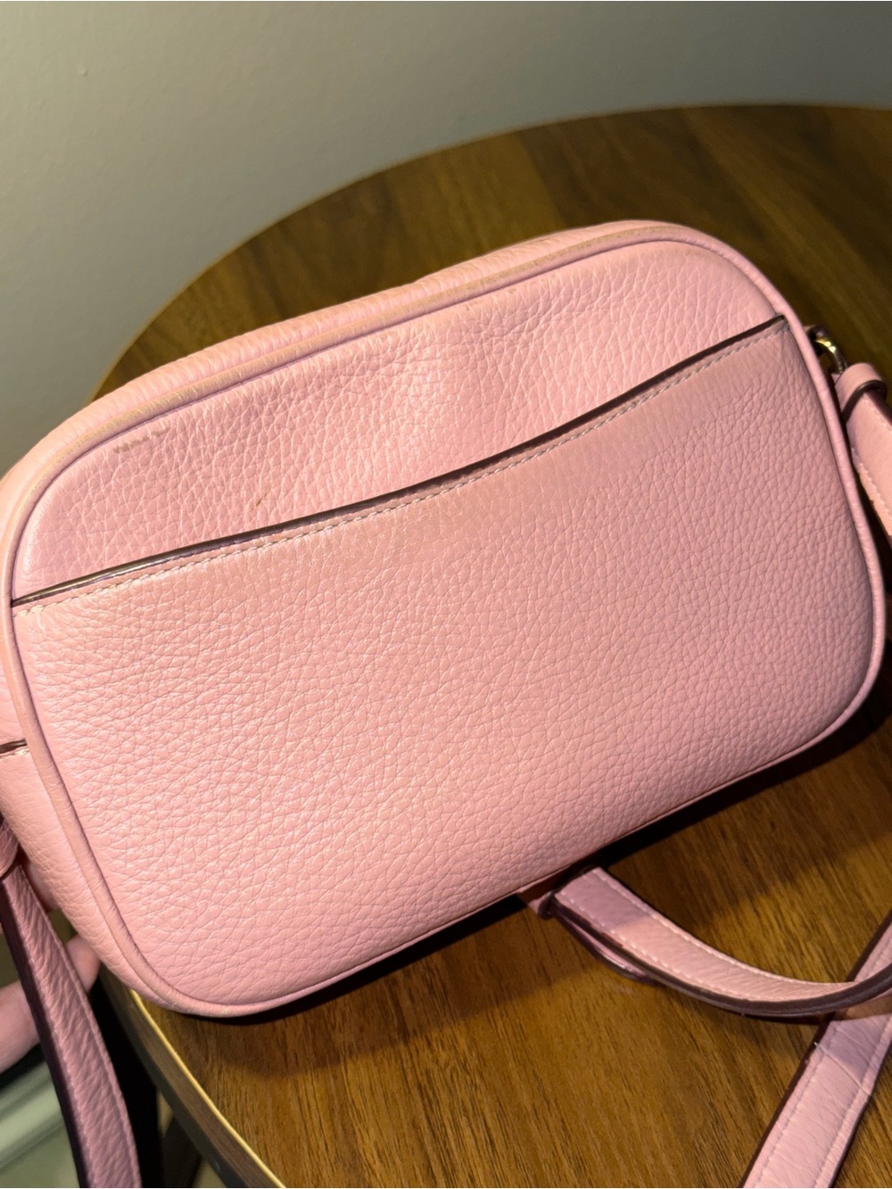 Coach Pink Pebbled Leather Crossbody Camera Bag with Gold Hardware - Picture 5 of 6